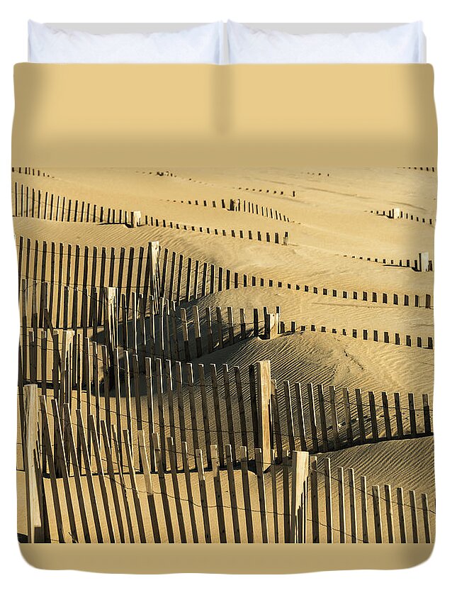 Landscapes Duvet Cover featuring the photograph Sand Dunes of the Outer Banks by Donald Brown