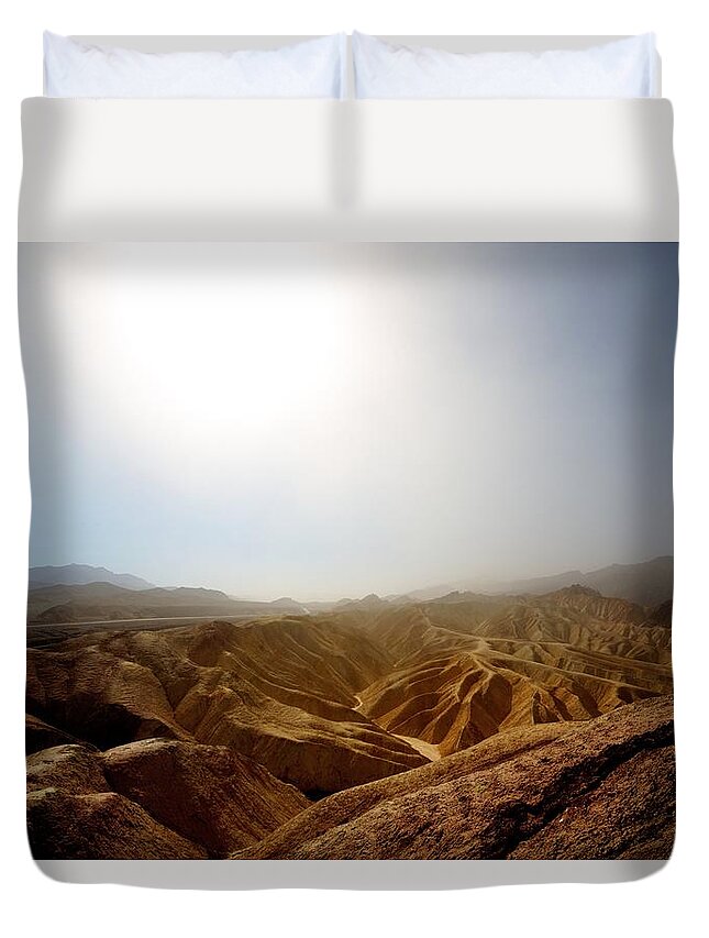 Dust Duvet Cover featuring the photograph Sand in the Air by David Andersen