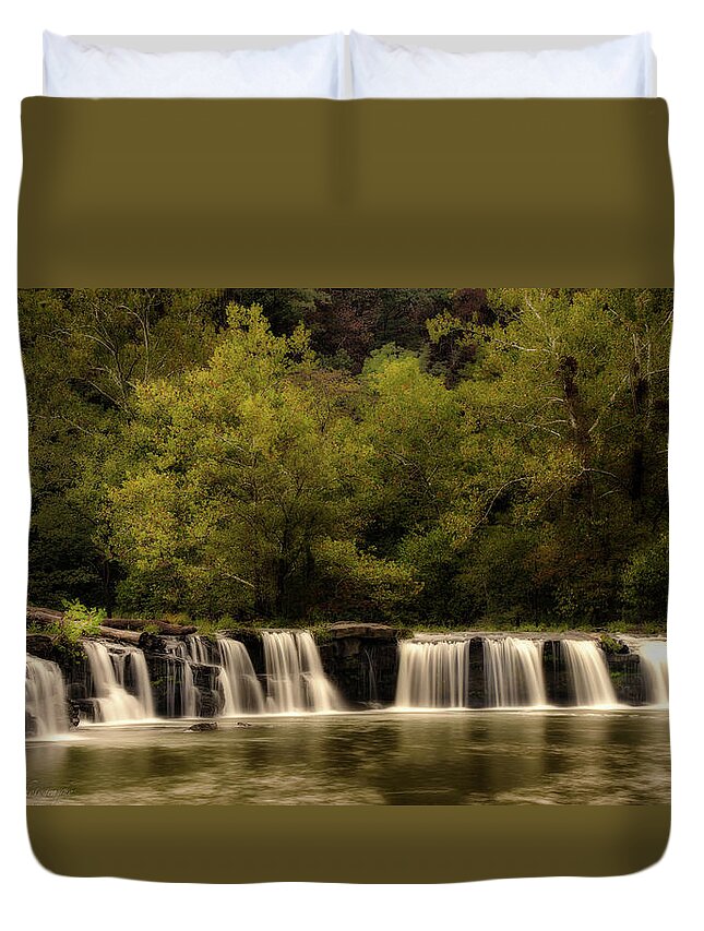  Waterfalls Duvet Cover featuring the photograph Sandstone by C Renee Martin