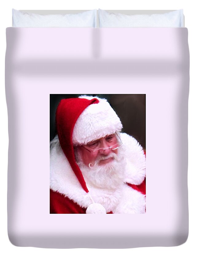 Santa Clause Duvet Cover featuring the digital art Santa Clause by Ian MacDonald