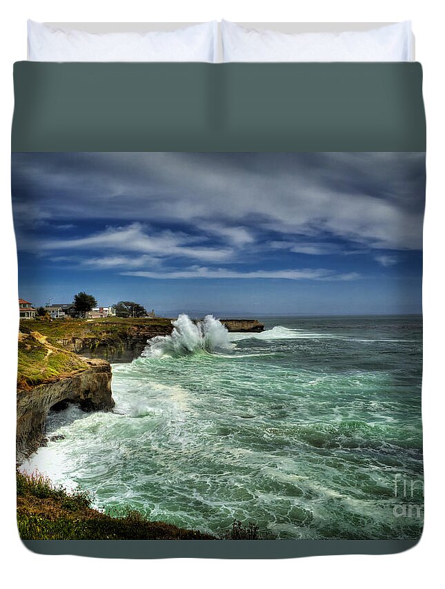Waves Duvet Cover featuring the photograph Butterfly Wave by Paul Gillham