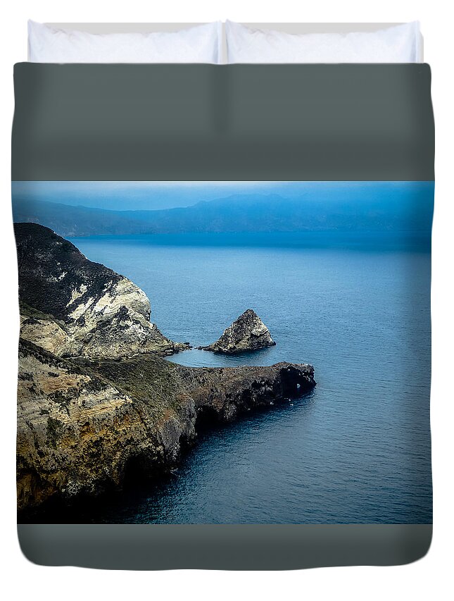 California Duvet Cover featuring the photograph Santa Cruz Coastal View by Pamela Newcomb