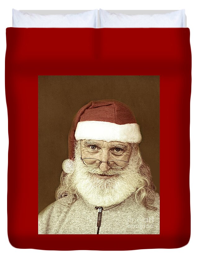 Travel Duvet Cover featuring the photograph Santa's Day Off by Linda Phelps