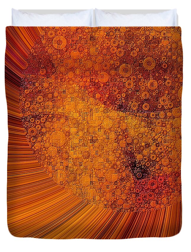 Sun Duvet Cover featuring the digital art Saturated in Sun Rays by Susan Maxwell Schmidt