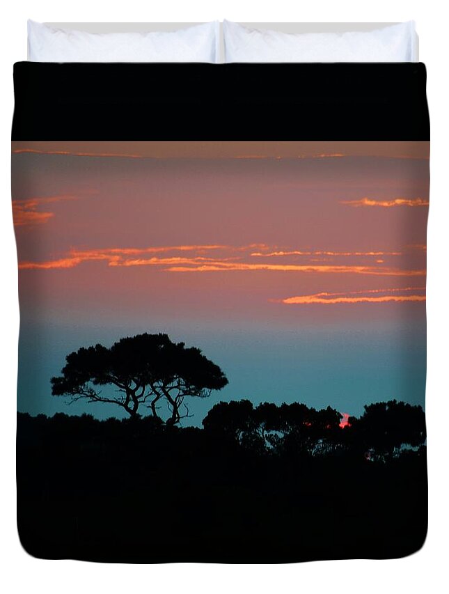Assateague Island Duvet Cover featuring the photograph Savannah Sunset by Billy Beck
