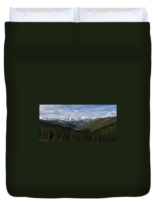 Colorado Duvet Cover featuring the photograph Sawatch Range Colorado Panoramic by Ernest Echols