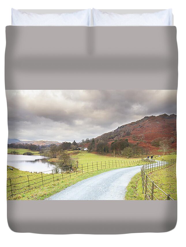 Agriculture Duvet Cover featuring the photograph Scenic cumbria by Chris Smith