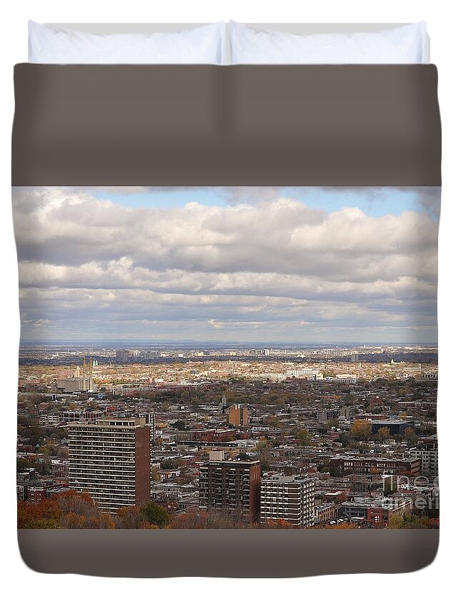 Montreal Duvet Cover featuring the photograph Scenic View of Montreal by Reb Frost