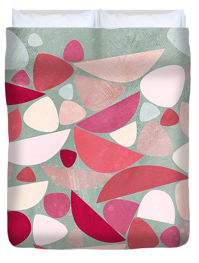 Abstract Duvet Cover featuring the painting Sea Bed by Nic Squirrell