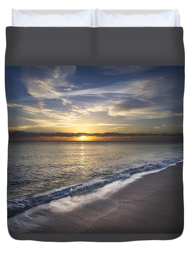 Clouds Duvet Cover featuring the photograph Seafoam by Debra and Dave Vanderlaan