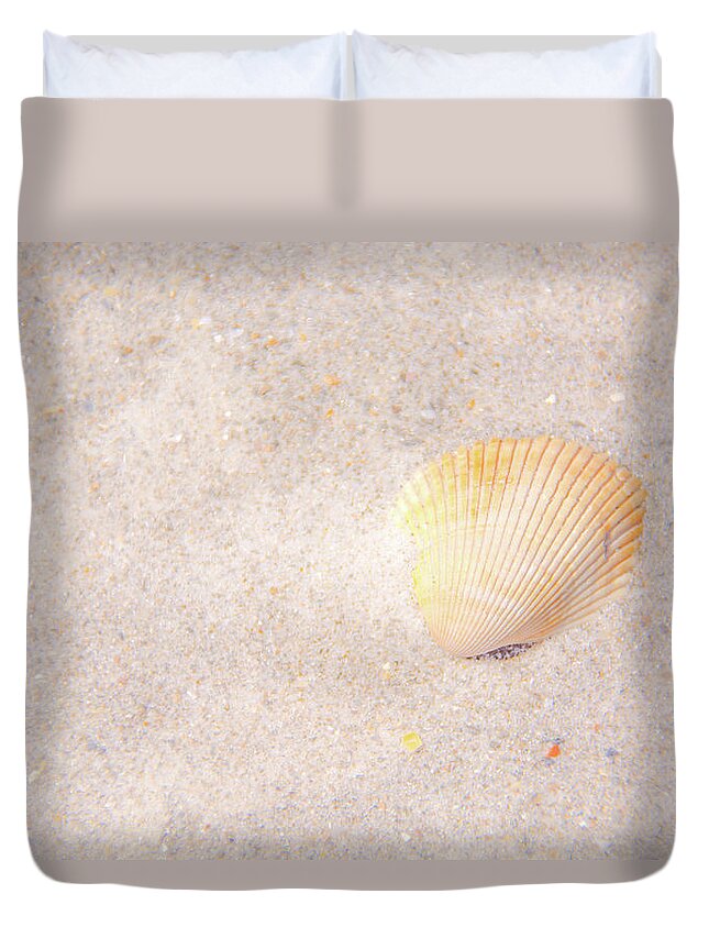 Shell Duvet Cover featuring the photograph Seashell by Pamela Williams