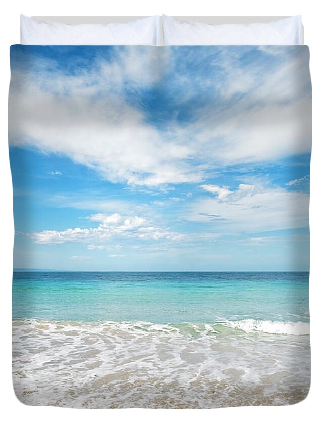 Kangaroo Island Duvet Cover featuring the photograph Seaside Serenity by Catherine Reading