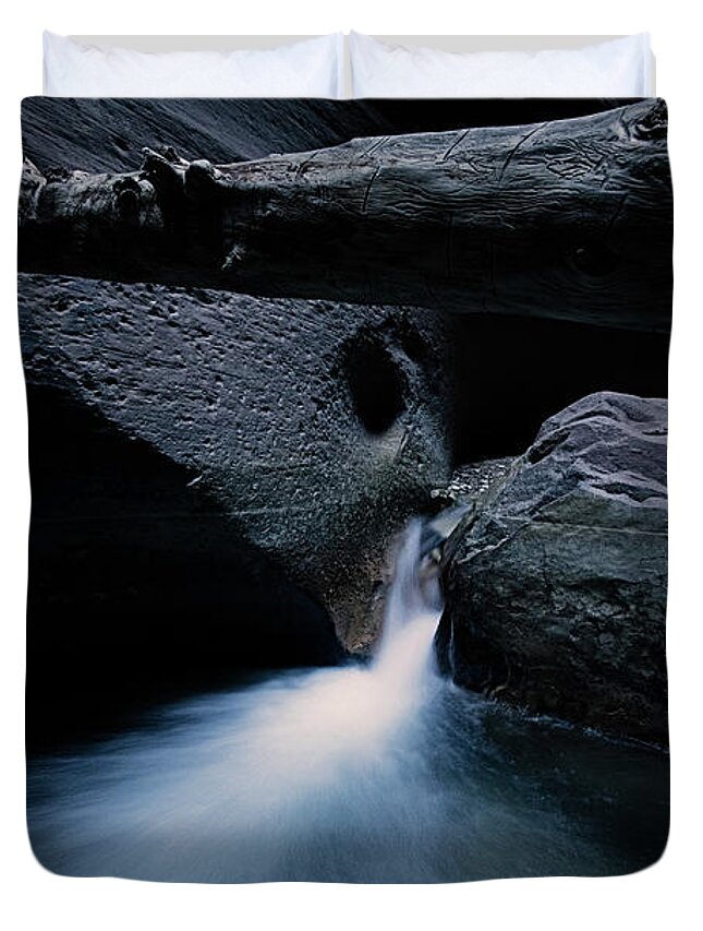 Amazing Duvet Cover featuring the photograph Secret Stream by Edgars Erglis