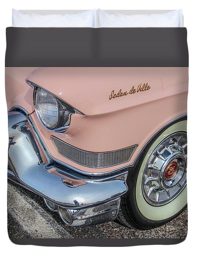 Cadillac Duvet Cover featuring the photograph Sedan DeVille custom by Darrell Foster