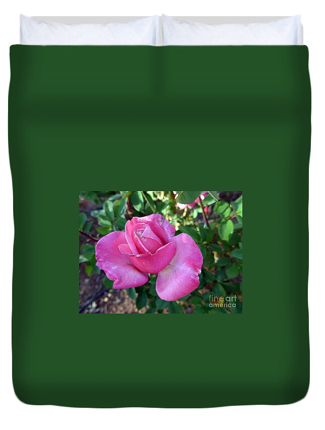 Rose Duvet Cover featuring the photograph Sedona Rose by Mars Besso