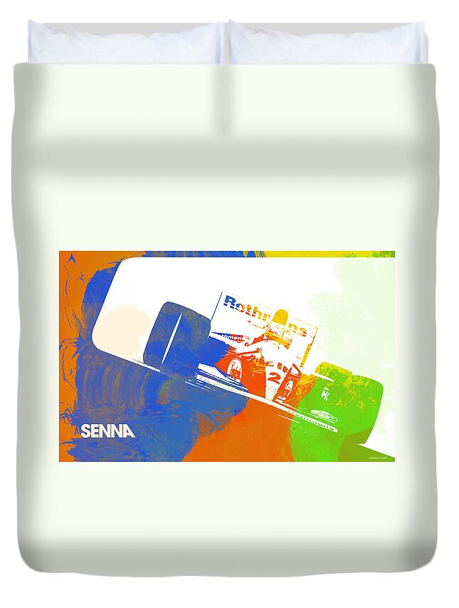  Duvet Cover featuring the digital art Senna by Naxart Studio