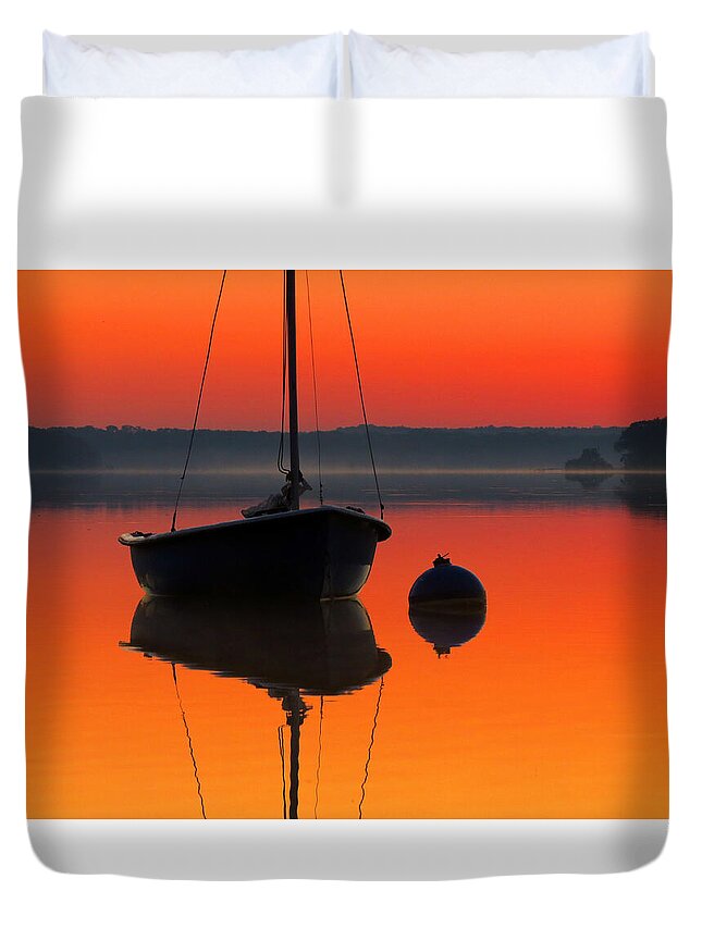 Long Pond Duvet Cover featuring the photograph September Dreams by Dianne Cowen Cape Cod Photography