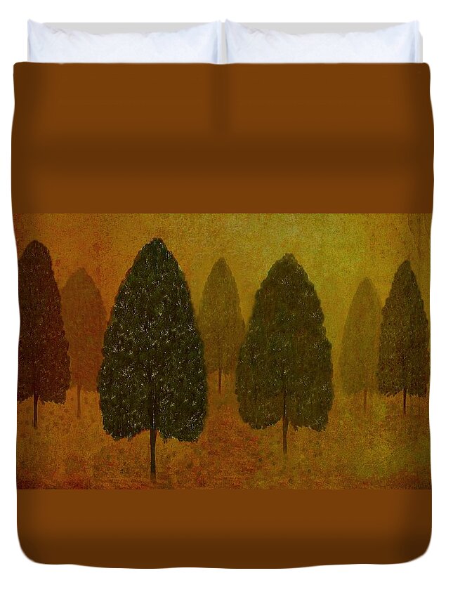 Tree Duvet Cover featuring the photograph September Trees by David Dehner