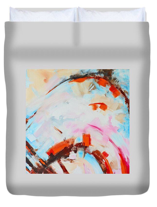 Serendipity Abstract Painting By Patricia Awapara Artist Duvet Cover featuring the painting Serendipity No. 2 Abstract Painting by Patricia Awapara
