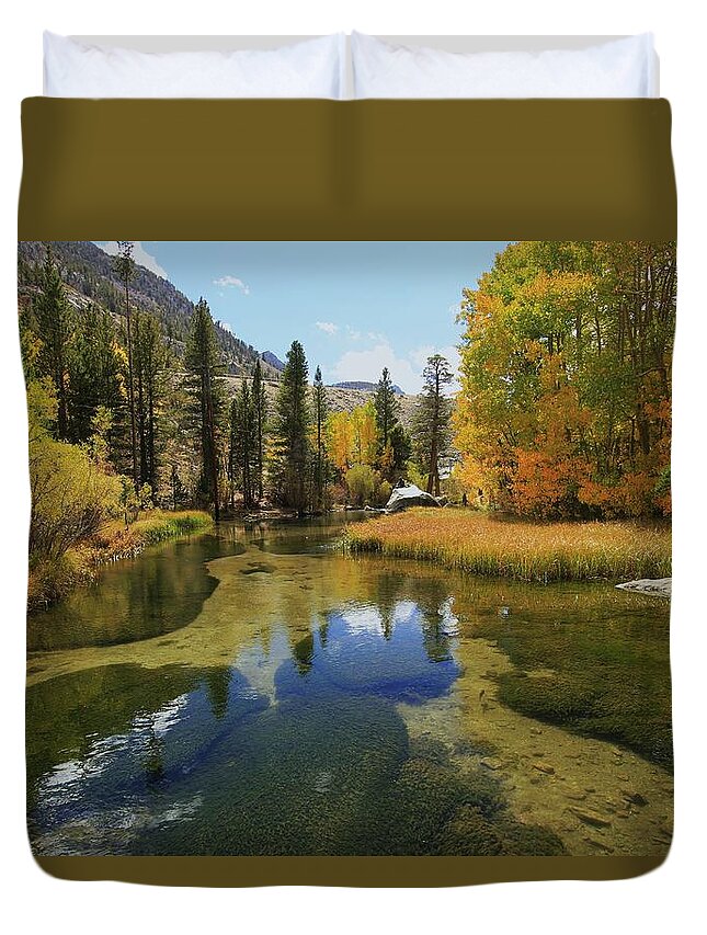 Sierra's Duvet Cover featuring the photograph Serene Stream by Sean Sarsfield