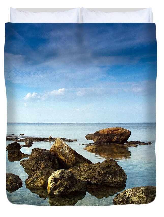 Abstract Duvet Cover featuring the photograph Serene by Stelios Kleanthous