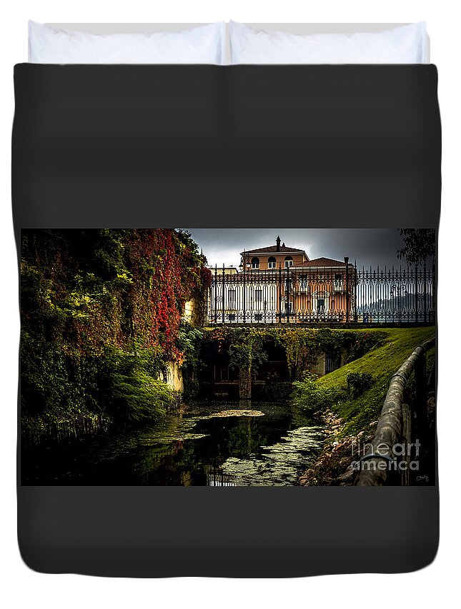 Seriola Autumn Colors Duvet Cover featuring the photograph Seriola with Autumn Colors by Prints of Italy