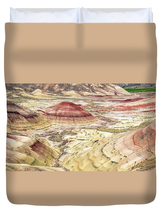 Painted Hills Duvet Cover featuring the photograph Painted Hills of Oregon by Pierre Leclerc Photography
