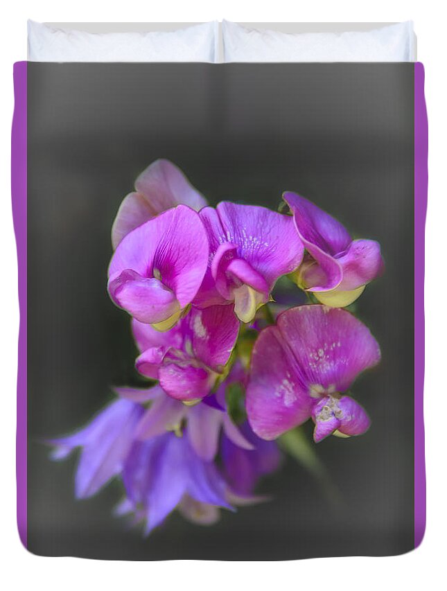 Flowers Duvet Cover featuring the photograph Shades of Purple by Robert Mitchell