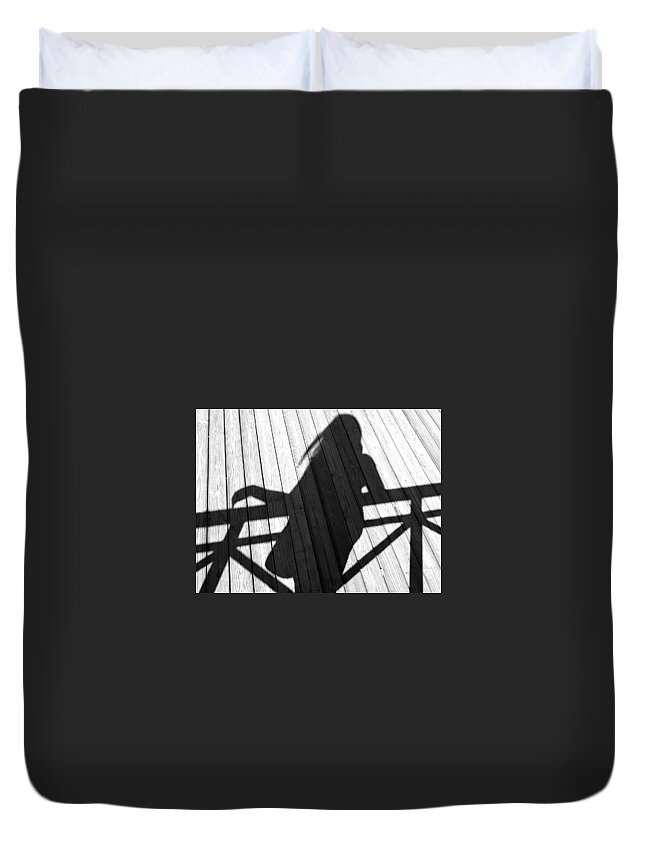 Silhouette Duvet Cover featuring the photograph Shadow Of Girl by Huna Calipsodiogigia