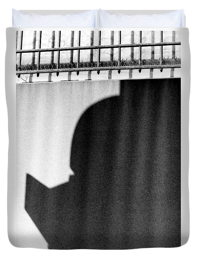 Shadow Duvet Cover featuring the photograph Shadow by Steven Macanka