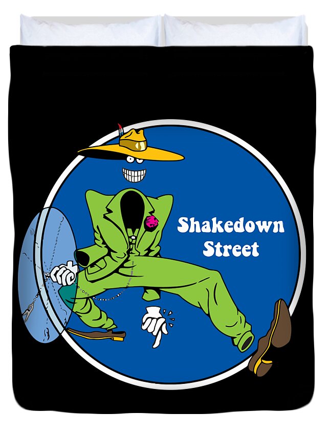 Ice Cream Duvet Cover featuring the digital art Shakedown Street by Eran Habusha