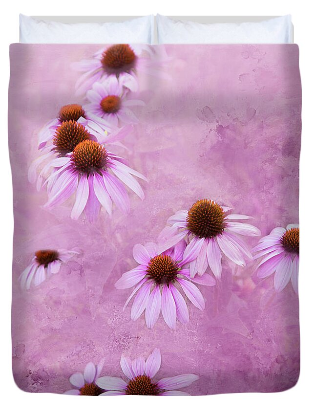 Coneflower Duvet Cover featuring the photograph Sharon's Coneflowers by Lorraine Baum