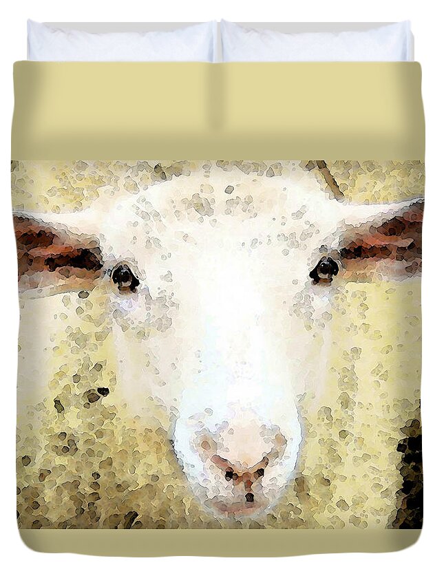 Sheep Art Ewe Rang Duvet Cover For Sale By Sharon Cummings