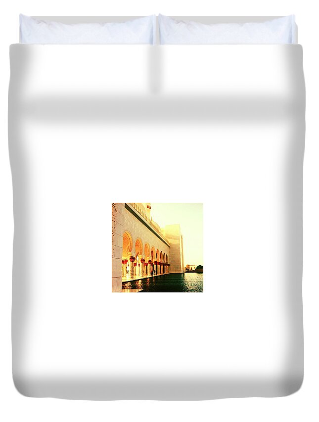 Mosque Duvet Cover featuring the photograph Sheikh Zayed Mosque by Samantha Lai