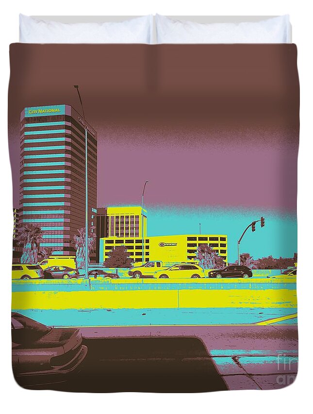 Featured Duvet Cover featuring the photograph Sherman Oaks by Jenny Revitz Soper