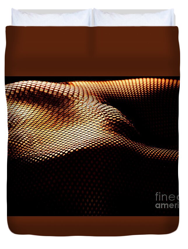 Artistic Duvet Cover featuring the photograph Shield web by Robert WK Clark