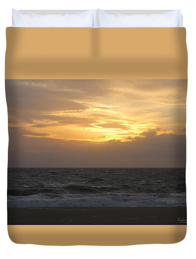Weather Duvet Cover featuring the photograph Shining Clouds by Robert Banach