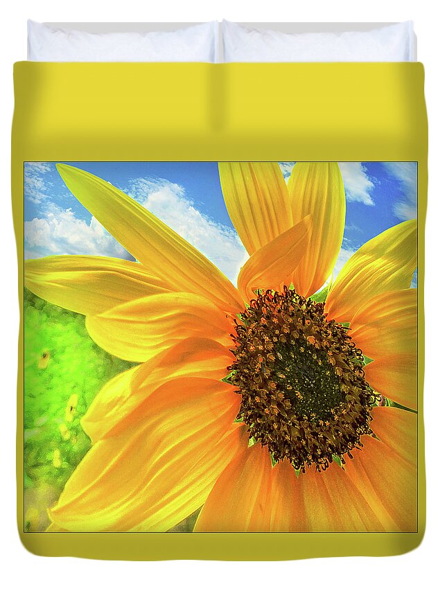 Flowers Duvet Cover featuring the photograph Shining In The Sun by John Anderson