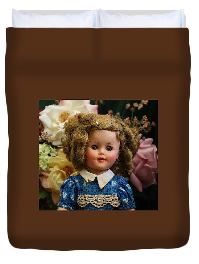 Doll Duvet Cover featuring the photograph Shirley Shirley by Marna Edwards Flavell