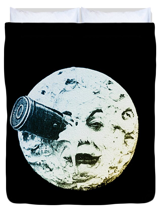 Moon Duvet Cover featuring the photograph Shoot the Moon by Bill Cannon