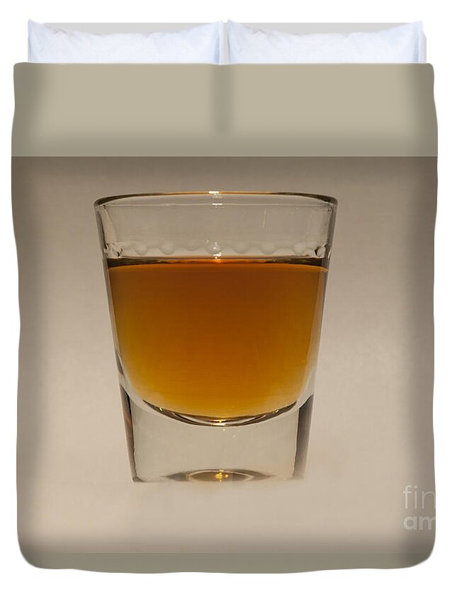 Drink Duvet Cover featuring the photograph Shot Glass by William H. Mullins