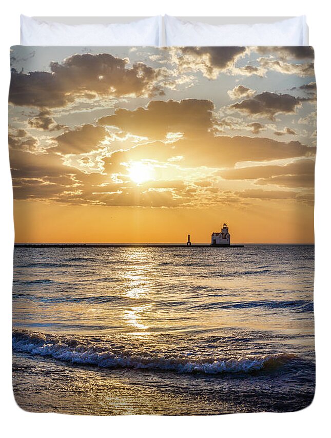Lighthouse Duvet Cover featuring the photograph Show Me Your Wonder by Bill Pevlor