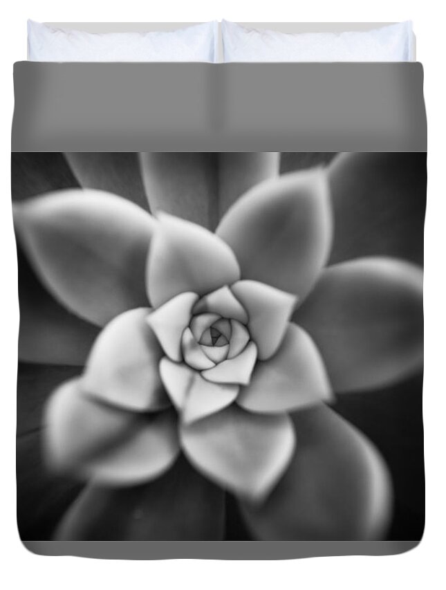 Flower Duvet Cover featuring the photograph Shy by Hyuntae Kim