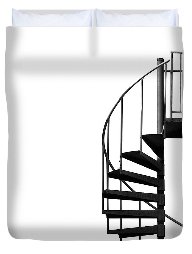 Composition Duvet Cover featuring the photograph Side Entrance by Evelina Kremsdorf