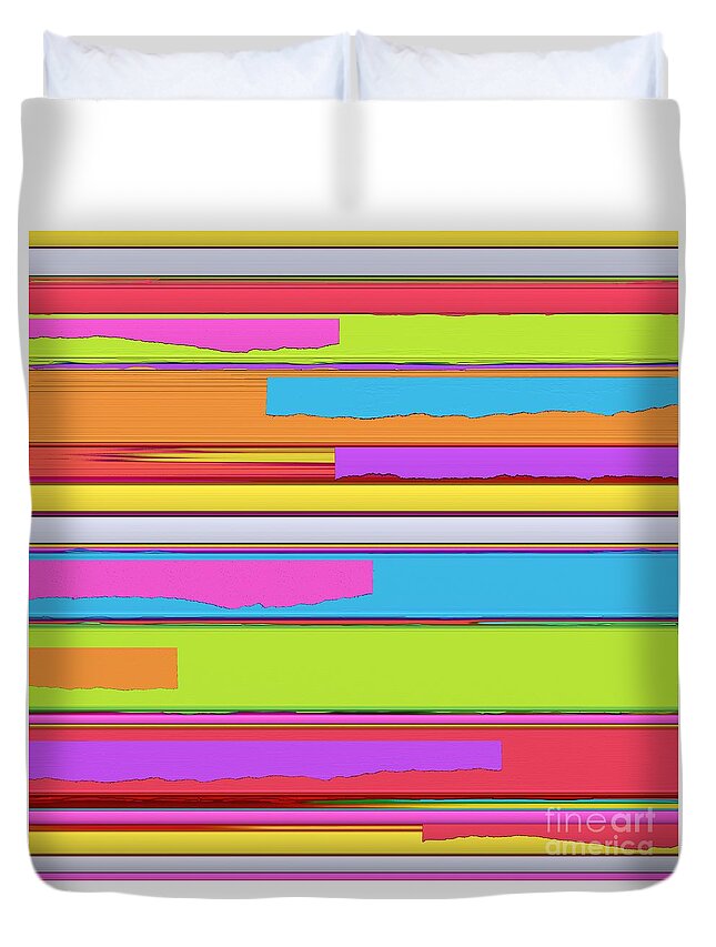 Side Streets Duvet Cover featuring the digital art Side streets by Keith Mills
