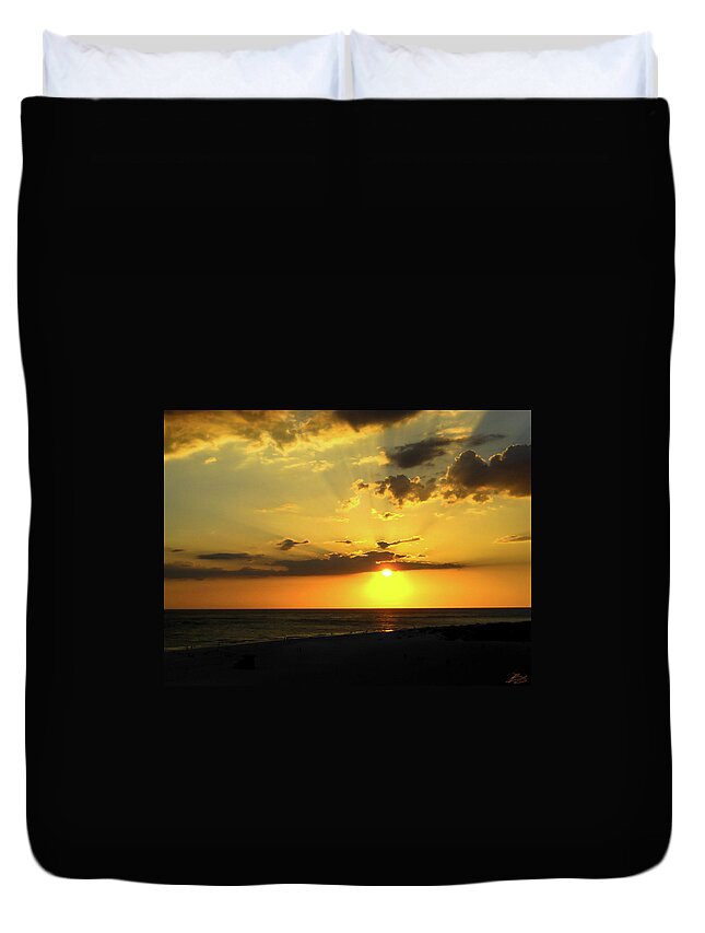 Sunset Duvet Cover featuring the photograph Siesta sundown by Bradley Dever