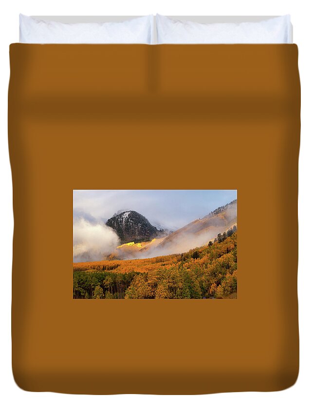 Colorado Duvet Cover featuring the photograph Siever's Mountain by Steve Stuller
