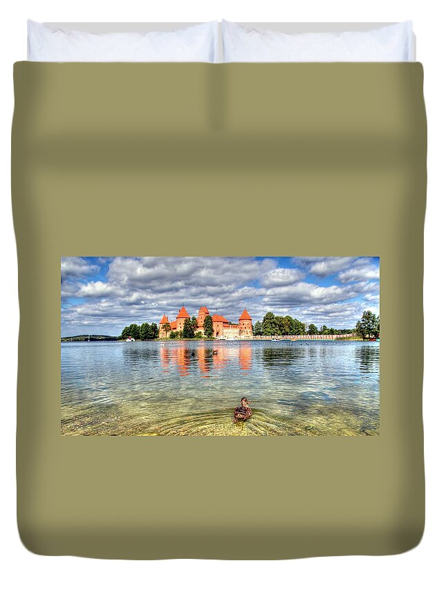 Trakai Castle Lithuania Duvet Cover featuring the photograph Trakai Castle Lithuania #2 by Paul James Bannerman