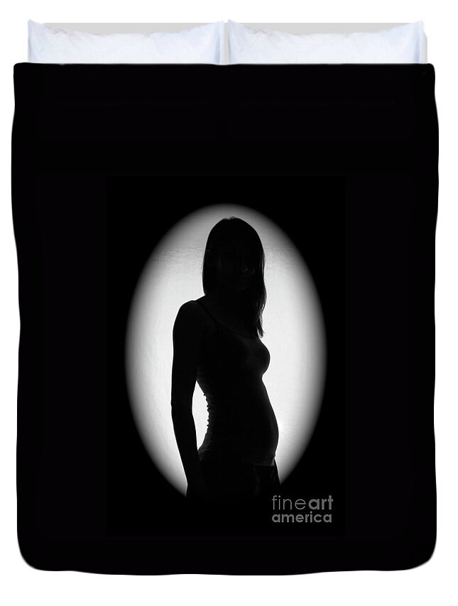 Silhouette Duvet Cover featuring the photograph SIL by Rick Monyahan