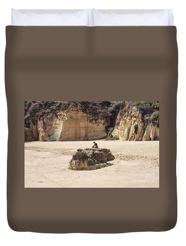 Algarve Duvet Cover featuring the photograph Silence is golden by Casper Cammeraat